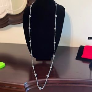 Hematite long necklace
